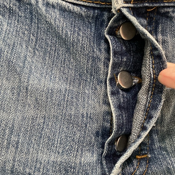 Vintage Button Fly Raw Hem Jeans - Picture 5 of 10